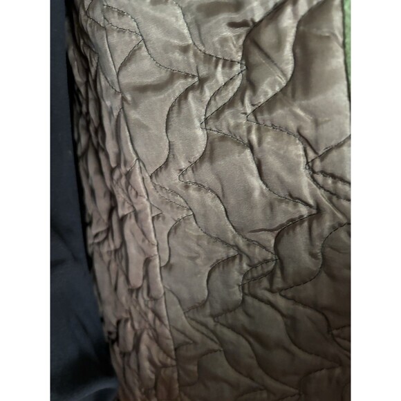 Vintage 60s Green Wool Womens Coat M Double Breasted Pea Coat Overcoat USA - Picture 9 of 12